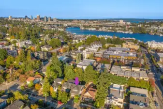 Looking east towards UW.