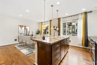 Kitchen with dining space