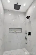 Spa Like Custom Tilled Shower in the Master Bedroom.