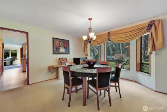 Spacious dining room