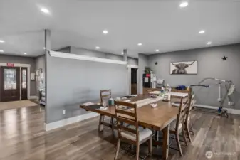 Dinning area hold 2 full size dinning tables