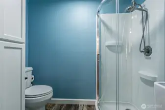 3/4 bathroom on the main floor.