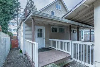 Rear covered porch.