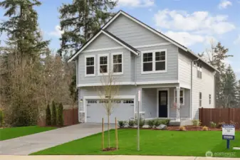 Welcome to D. R. Horton Wolf Point.  The CEDAR B elevation one of two basement plans. .Photos are for representational purposes only. Colors and finishes may differ.