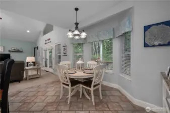 Breakfast Nook - or informal dining. To the left is bar-top kitchen seating too.