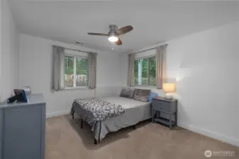 Bedroom 2 with ceiling fan.