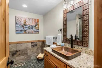 3/4 Bath on Main Floor