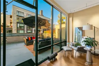 Penthouse View Lounge opening directly to the terrace, extending living space into open air