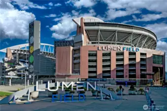 Stadium district presence near Lumen Field and event energy