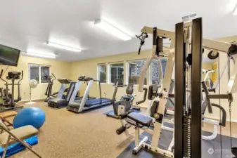 Clubhouse amenities include a well appointed workout room...