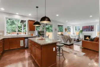 Large kitchen is perfect for entertaining.