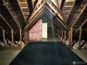 Massive unfinished attic space.