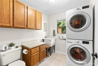 Downstairs Laundry room with 1/2 bath