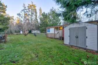 large side yard for a bonfire pit and your rv guests