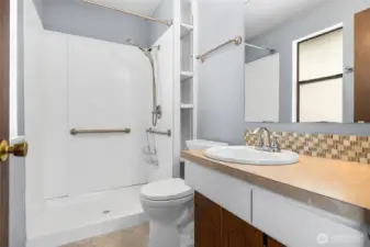 3/4 bath off of primary bedroom