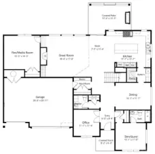 Main level floor plan.