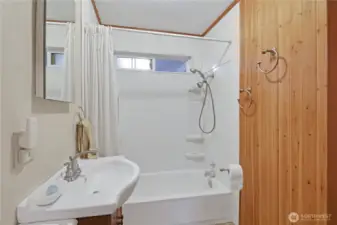 Main bathroom off living room
