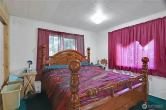 Primary bedroom combines 2 of the origianl bedrooms