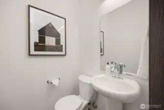 Powder room on the entry level.