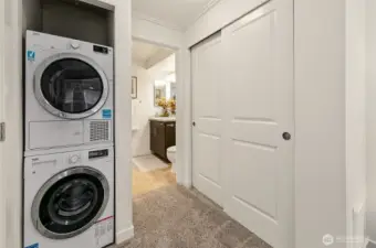 In unit newer washer/dryer and large closet. Seller has also recently updated the hot water heater.
