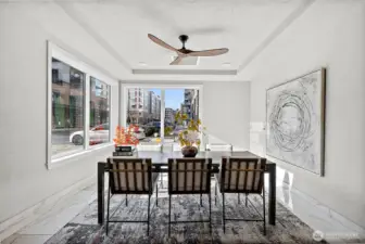 Common area space inside Rainier condo building