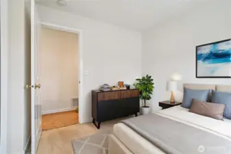 Virtually staged 3rd Bedroom