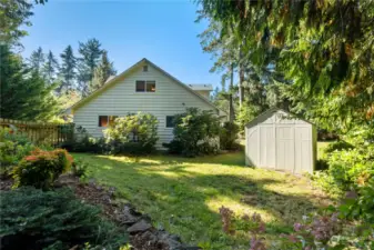 Side yard and north side of the home.