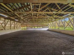 Indoor arena measures 60' by 120'