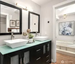 Owner Suite bathroom with large soaking tub