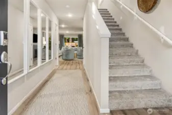Photos are from the Finley model home in Prior community. Lot 04 layout is mirror image. Finishes, upgrades, and features will vary.