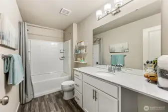 Photos are from the Finley model home in Prior community. Lot 04 layout is mirror image. Finishes, upgrades, and features will vary.