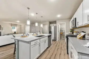Photos are from the Finley model home in Prior community. Lot 04 layout is mirror image. Finishes, upgrades, and features will vary.