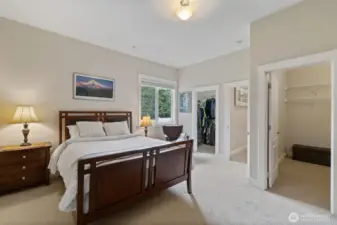 The large room has two walk-in closets. One can be converted to a bath for the MIL unit.