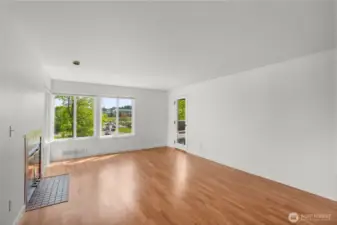 Balcony right out that door from the spacious living room
