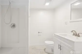 Bathroom and 2 bedrooms downstairs