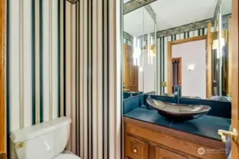 Beautiful half bath on the main level.