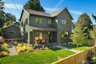 Very peaceful 2-story home!  No 3rd floor, no basement! An idyllic urban oasis! 10419 41st Ave SW is a 4 bedroom, 2.75 bathroom home located on a quiet street in West Seattle.  It is part of a 2-home condominium.  If the 2-homes are purchased together, it is a perfect multigenerational living, income potential, luxe guest quarters or luxe work from home set up.