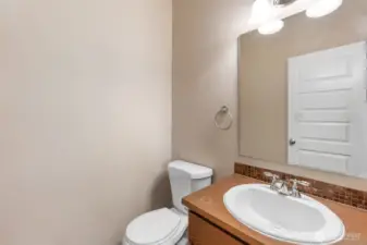 Convenient main floor powder room