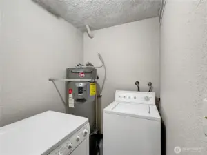 Utility room is located downstairs. Water heater was new in 2023. All appliances stay!