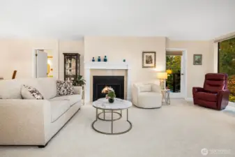 Comfortable seating area with plenty of room for gatherings or quiet nights in.