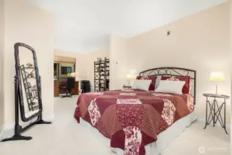 Second bedroom features flexible space for guests, a hobby room, or home office.