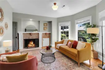 ersatile main-level ensuite offers flexibility to use as a traditional bedroom or a cozy second living space, perfect for guests, a home office, or everyday comfort.