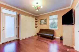 Bedroom 3 or guest room.  Comes equiped with Murphy bed