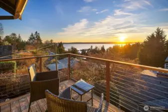 Also enjoy the view from the primary suite deck.