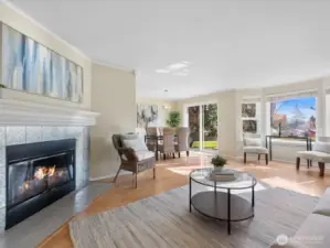 Enjoy the wood burning fireplace for cozy evenings.