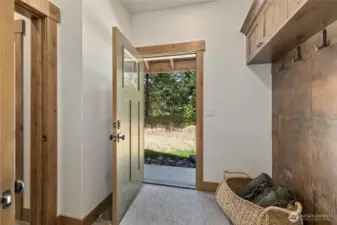 Escape out side door to hot tub