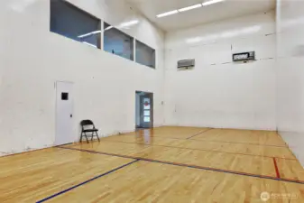 Racquetball court.