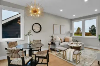 Plenty of space for combined living room/dining room space