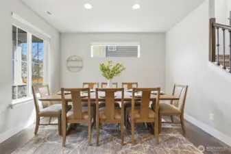 check out how large this space is! but this space could also be an additional living/sitting room!