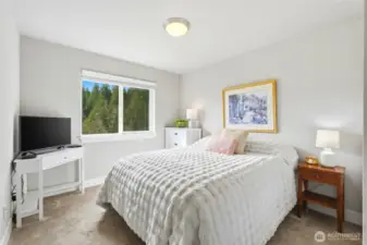 additional bedroom that benefits from the tree view!